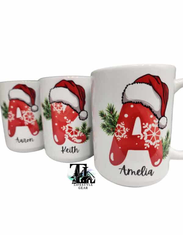 Custom Initial Christmas Mug - Image 3