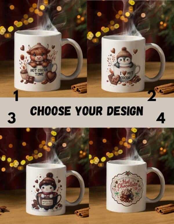 Hot Chocolate Christmas Mug - Image 2