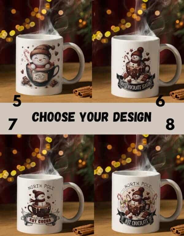 Hot Chocolate Christmas Mug - Image 3