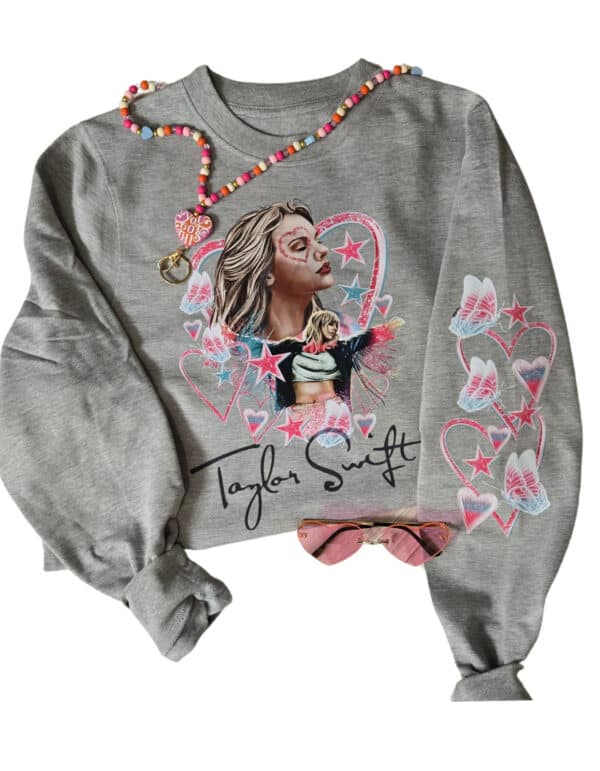 Taylor Swift Inspired Crewneck Sweatshirt| Sport Grey| Youth and Adult