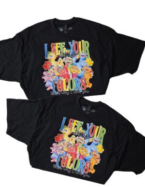 I See Your True Colors Sesame Street Inspired| Gildan Tee| Black