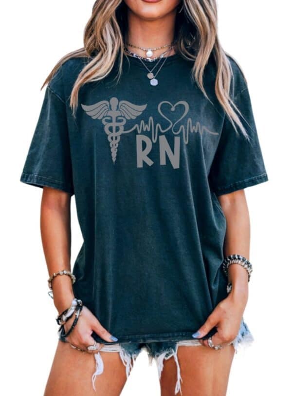 RN Minimalist|Comfort Colors Tee| Blue Spruce