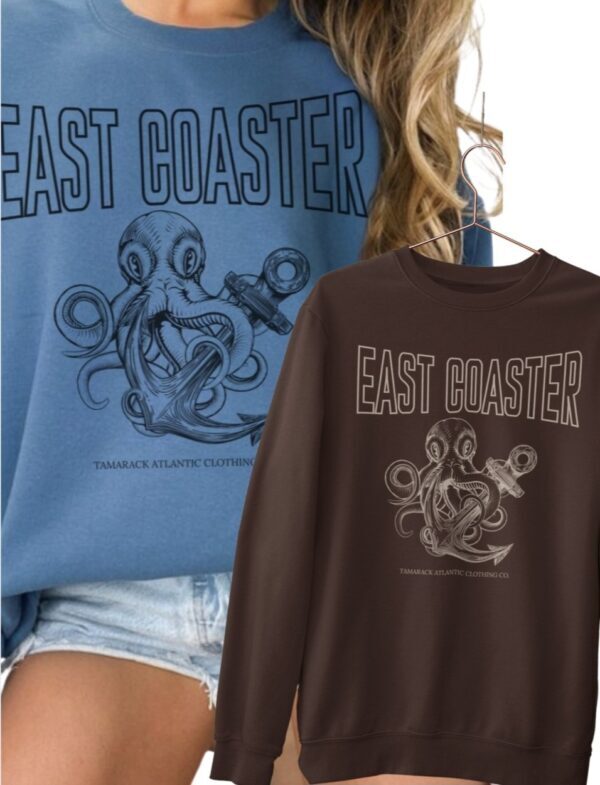 East coast sweatshirt east coast apparel gift maritimer clothes maritimer sweatshirt maritimer apparel atlantic coast sweatshirt octopus shirt