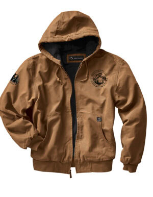 Tamarack Wildlife Outdoor Branded Jacket| Dri Duck Cheyanne Boulder Cloth Hooded Jacket| Tricot Quilt Lining