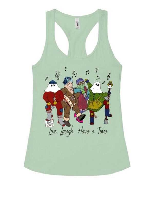 Newfoundland Mummer Live Laugh Have A Time| Racerback Tank| Mint