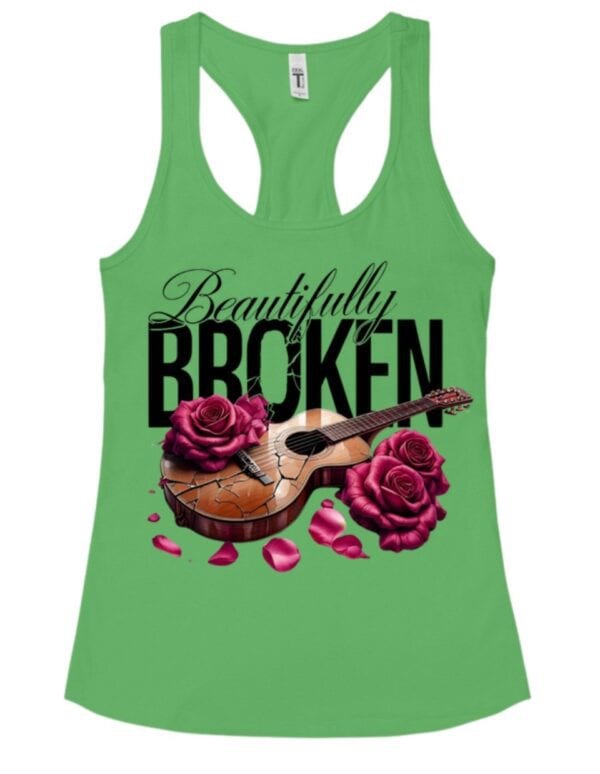 Beautifully Broken Guitar Style| Racerback Tank - Image 2
