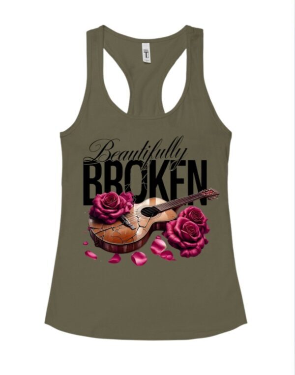 Beautifully Broken Guitar Style| Racerback Tank - Image 4