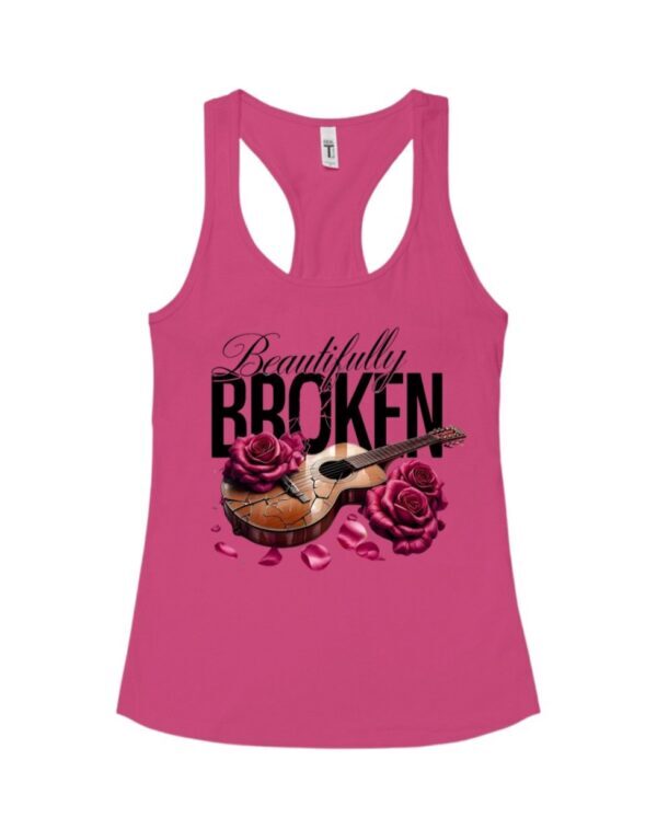 Beautifully Broken Guitar Style| Racerback Tank - Image 3