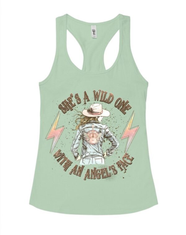 She's A Wild One | Racerback Tank| Mint