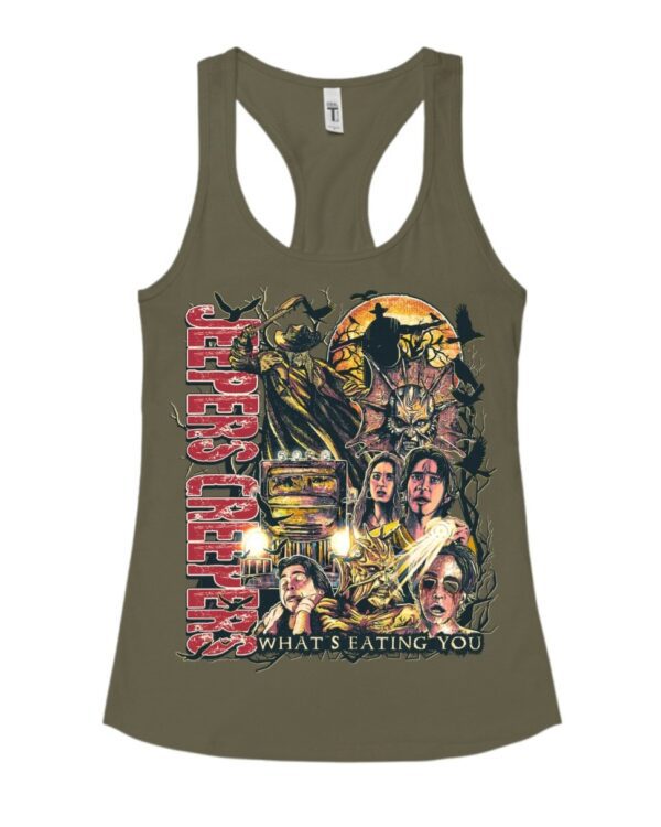 Jeepers Creepers| Racerback Tank| Military Green