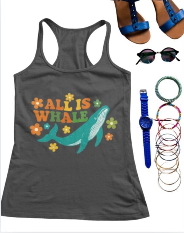 All Is Whale| Next Level Tank| Dark Grey