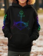 Youth Anchored To Home Colormix Comfort Hoodie - Image 4