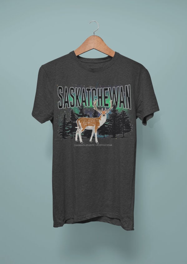Saskatchewan Outdoor Lifestyle| Gildan tee| Dark Heather