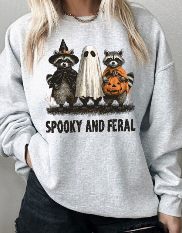 Spooky and Feral| Crewneck Sweatshirt| Ash