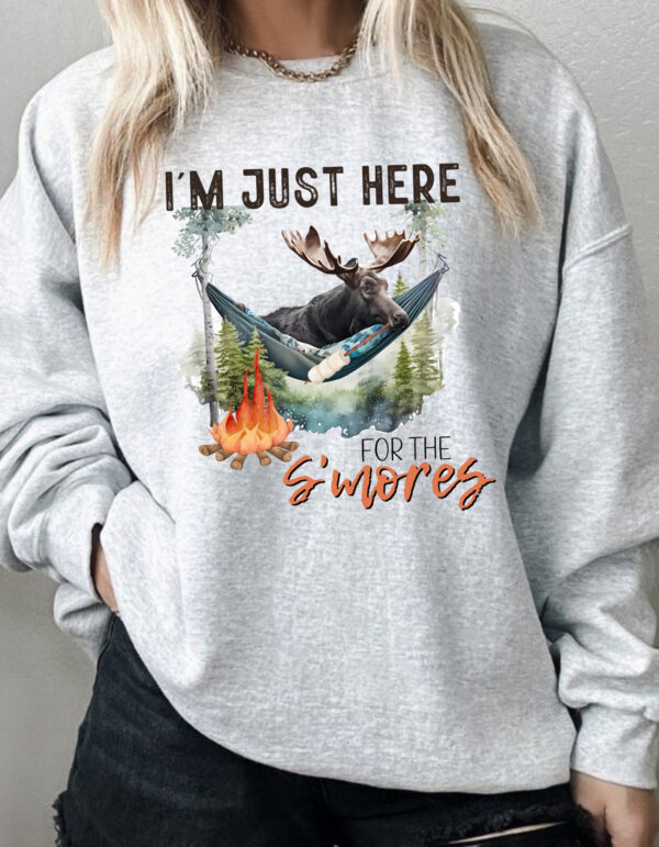 I'm Just Here For Smores| Crewneck Sweatshirt| Ash