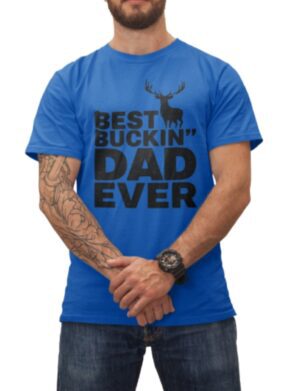 Best Buckin Dad| Gildan Tee| Royal Blue