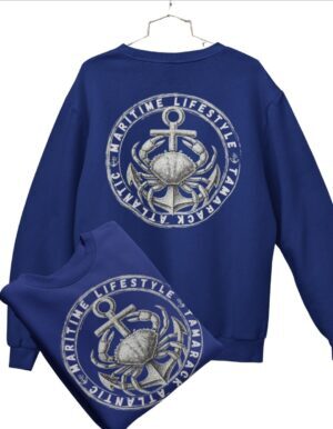 Maritime Lifestyle Crab Logo| Crewneck Sweatshirt