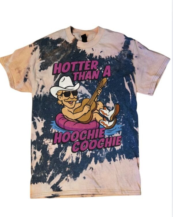 Hotter Than A Hootchie Cootchie| Bleached Gildan Tee - Image 2