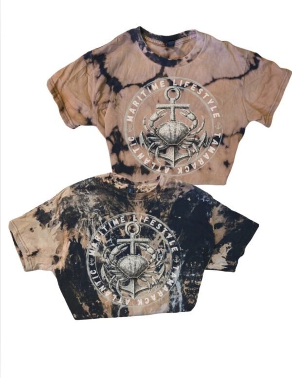 Maritime Lifestyle Logo| Bleached Gildan Tee| Black