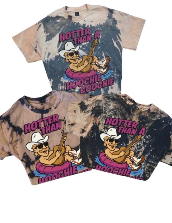 Hotter Than A Hootchie Cootchie| Bleached Gildan Tee