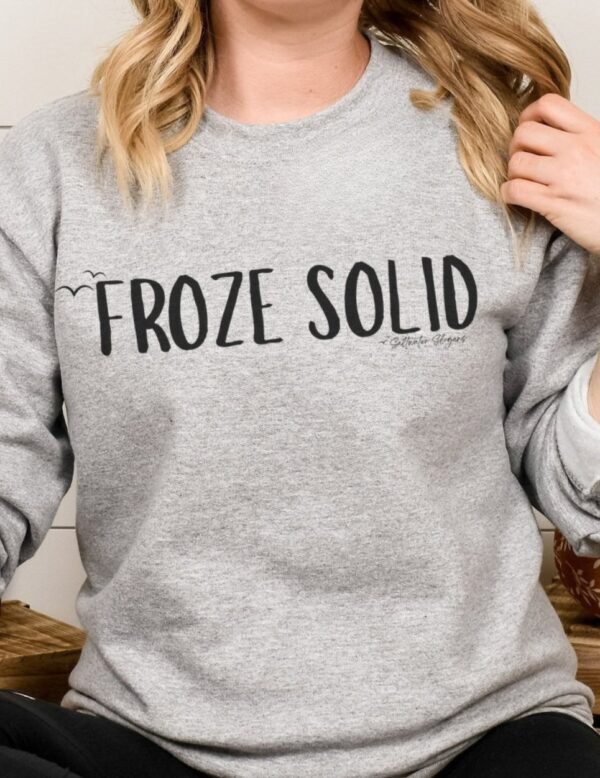 Froze Solid| Saltwater Slogans Crewneck Sweatshirt Ash