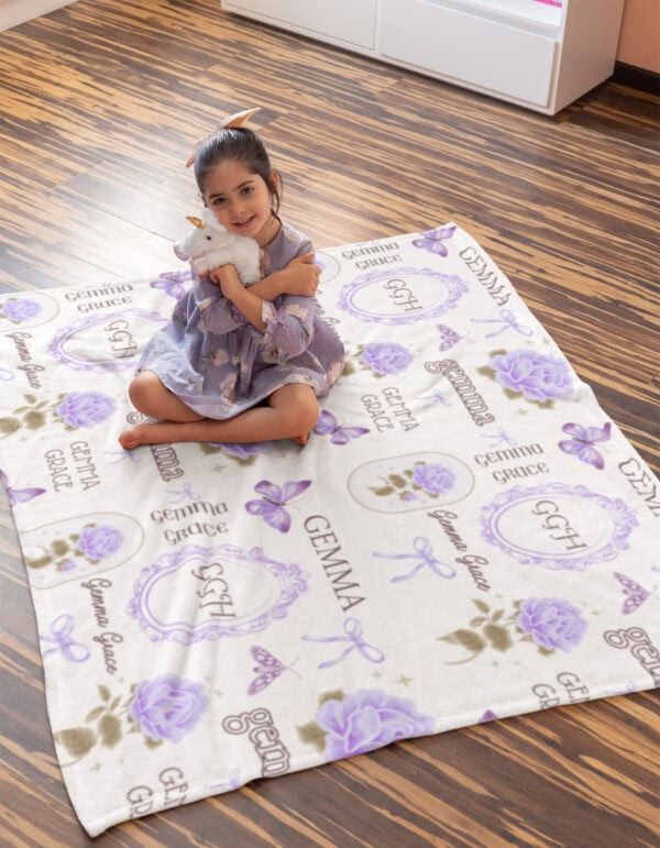 Preorder – Premium Custom Velveteen Blanket for Infants & Kids| Baby Shower| Christmas Gift| Newborn Blanket - Image 2