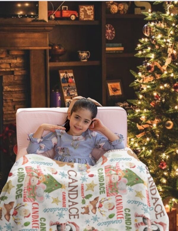 Preorder| Vintage Christmas Premium Custom Velveteen Blanket for Infants & Kids - Image 2
