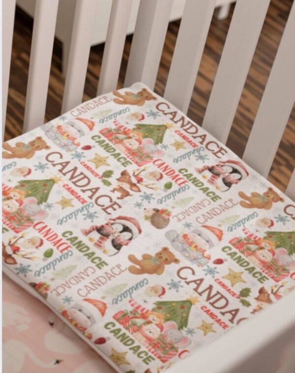 Preorder| Vintage Christmas Premium Custom Velveteen Blanket for Infants & Kids - Image 3