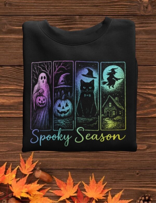 Preorder-Spooky Season|Crewneck Sweatshirt| Black - Image 2