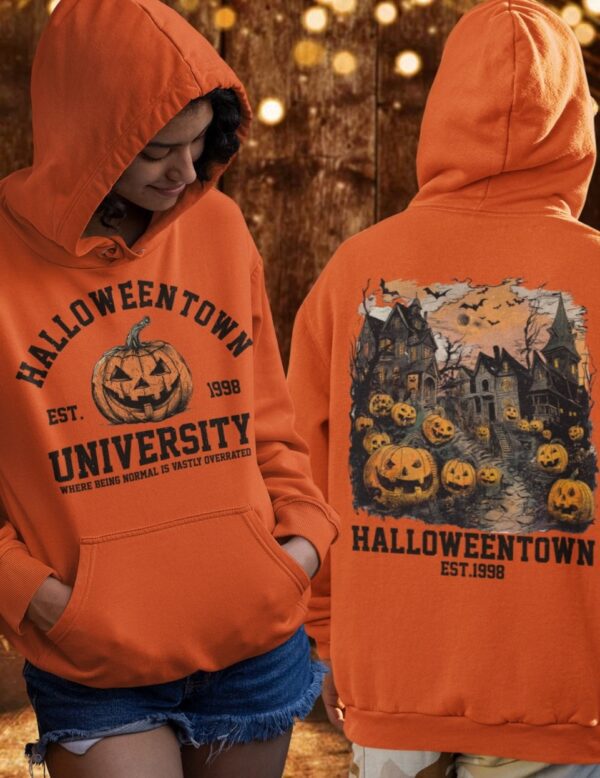 Pre-Order Halloween University| Hooded Sweatshirt| Burnt Orange