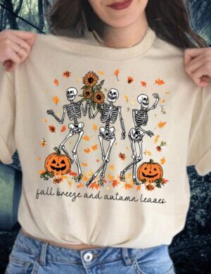 Pre-Order-Fall Breeze Skeletons| Gildan Tee| Sand