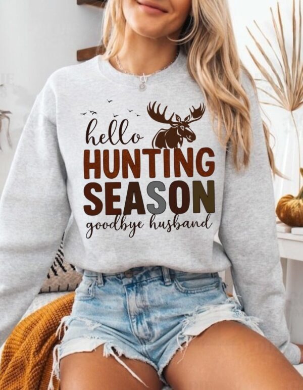 Pre-Order-Hello Hunting Season| Crewneck Sweatshirt| Ash