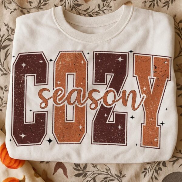 Pre-Order-Cozy Season Fall| Crewneck Sweatshirt| Sand