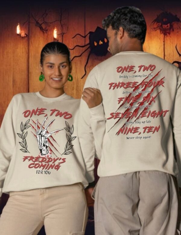 Pre-Order-Freddy's Coming For You| Crewneck Sweatshirt| Sand