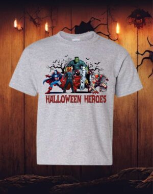 Youth Pre-Order-Halloween Heroes| Gildan Tee| Sport Grey