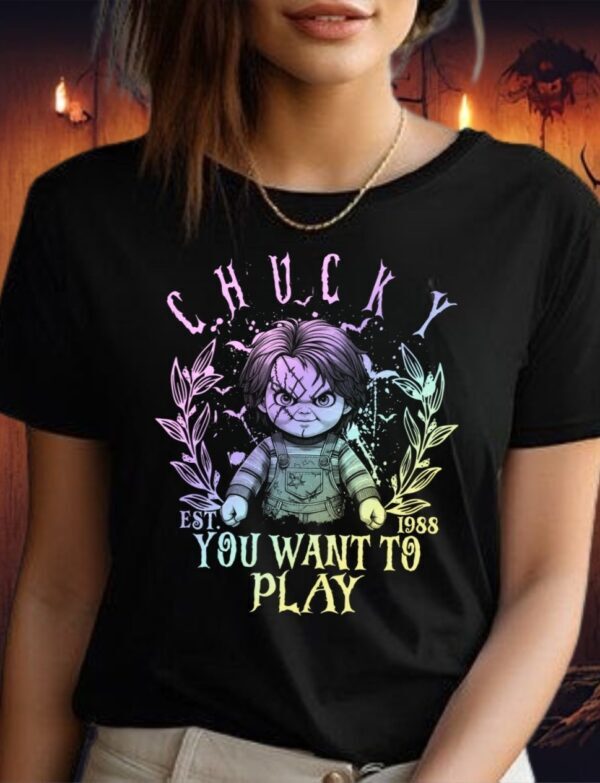 Pre-Order-Horror Character Iridescent-5 Character Choices| Gildan Tee| Black - Image 3
