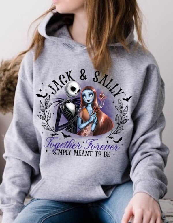 Pre-Order Jack And Sally| Premium Hooded Sweatshirt| Ash
