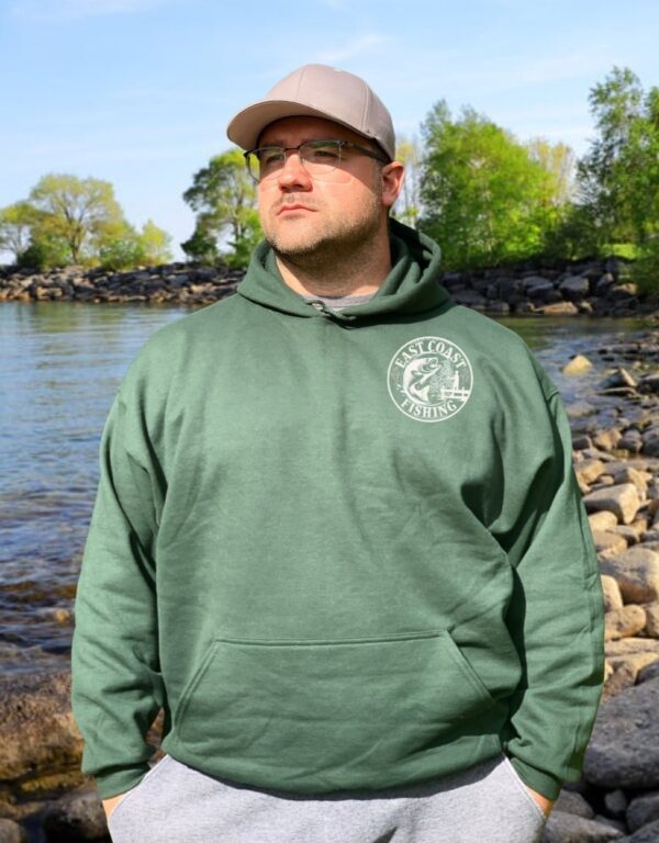 East Coast Fishing| Hooded Sweatshirt| Forest Green - Image 2