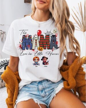 Pre-Order-Custom Halloween Mama Loves Her Little Horrors| Gildan Tee