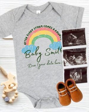 Rainbow Baby Pregnancy Announcement| Newborn Onesie