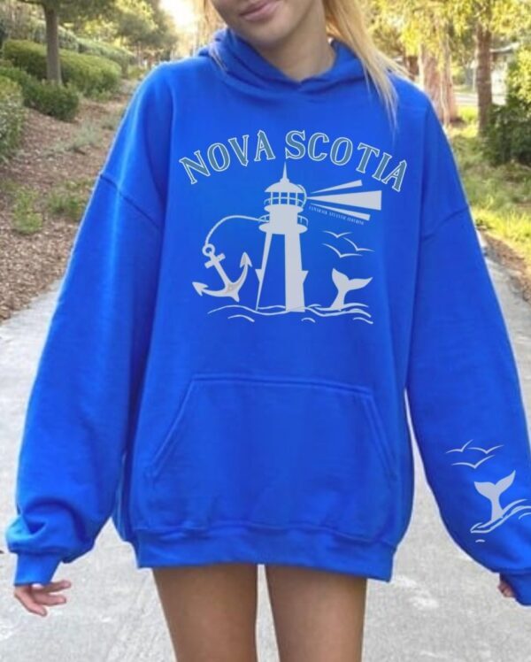 Customizeable Provincial Lighthouse| Hooded Sweatshirt| Royal Blue - Image 1