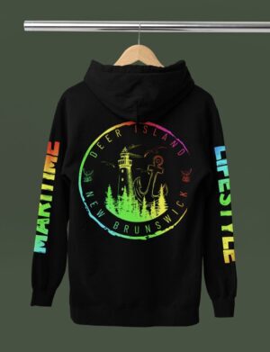 Customizeable Colormix Lighthouse| Zippered Hoodie| Black