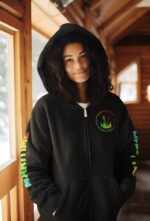 Customizeable Colormix Lighthouse| Zippered Hoodie| Black - Image 2