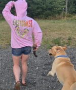 pINK cOASTAL lIGHTHOUSSE jELLYFISH hOODIE. cOASTAL cOLLECTION WITH COLORMIX GRADIENT.