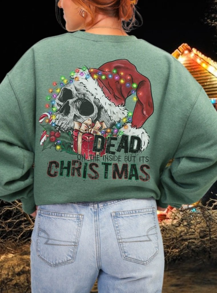 2025/09/1000117892-1.jpg Death by Christmas Skeletal Sweatshirt - Image 1