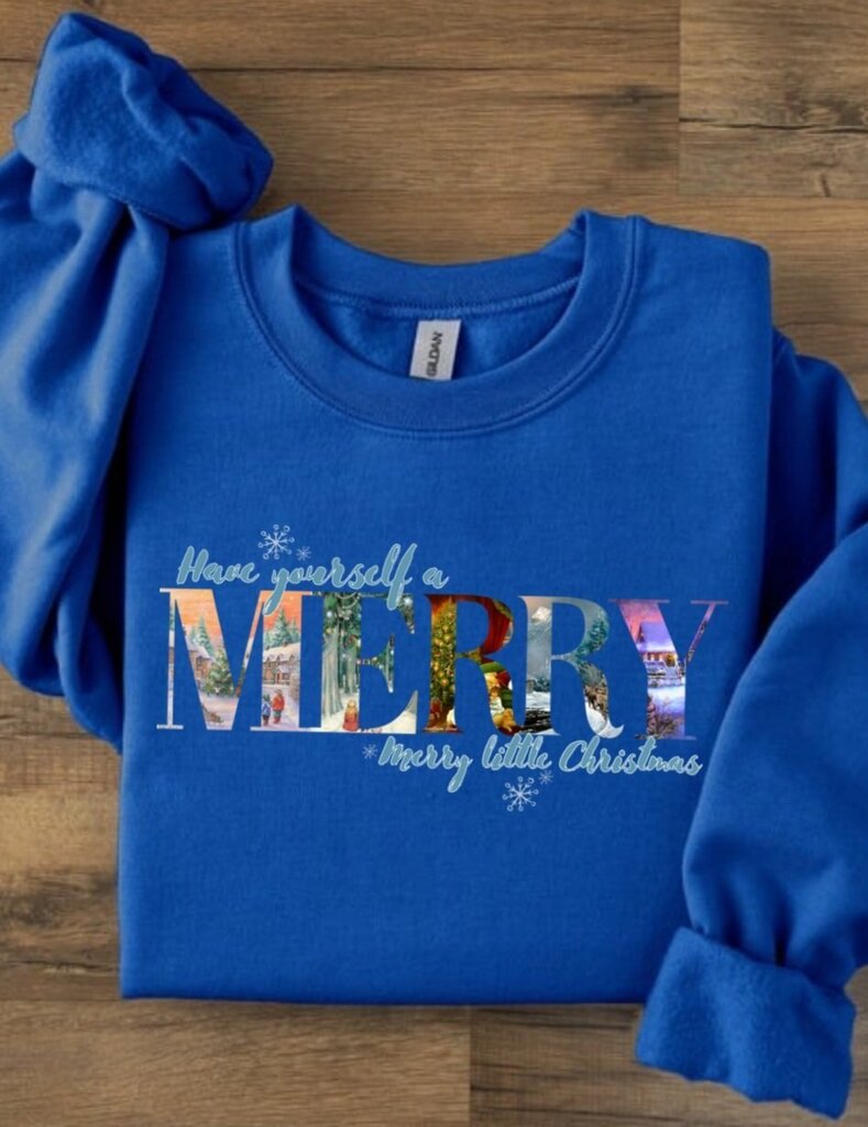 2025/10/1000121288.jpg Vintage Merry Little Christmas Crewneck - Image 1
