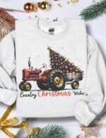Country Christmas Wishes Comfort Crewneck - Image 2