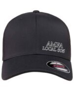 FlexFit Text AMFA Local 605| Black UltraFiber Mesh