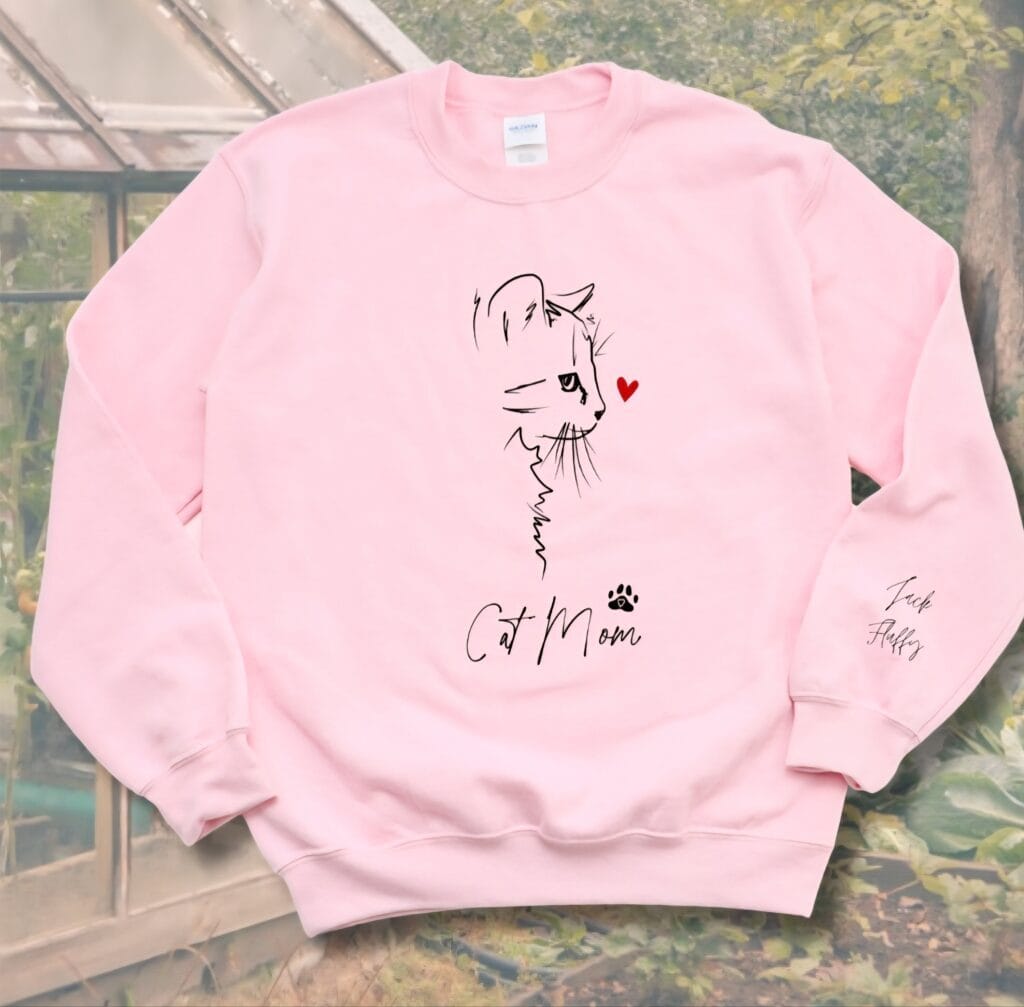 Minimalist Cat Mom Comfort Crewneck
