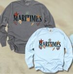 Maritime Sea Shell Long Sleeve Comfort Tee